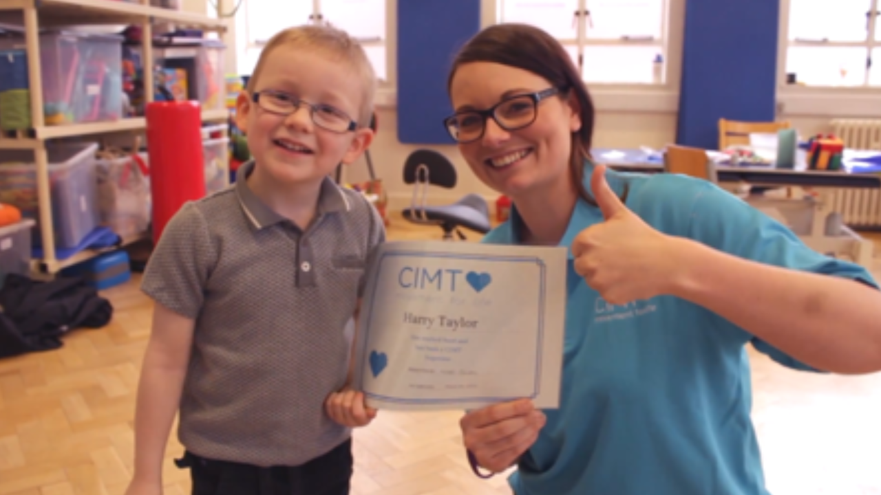 Harry with his CIMT certificate.